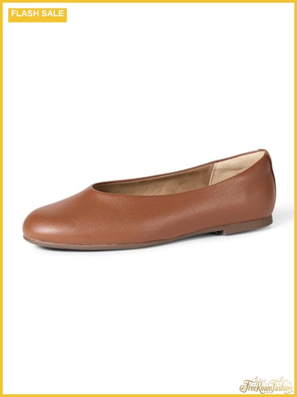 Women's Faux Leather Ballet Flats Comfort Slip-On
